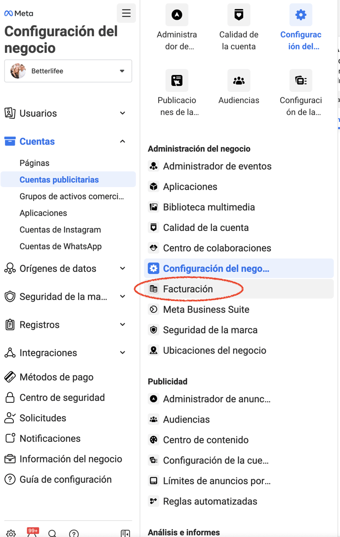 7. Tutorial Dónde ver facturación en BM